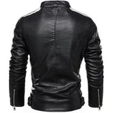 Veste en cuir de vachette élégante et décontractée pour homme
